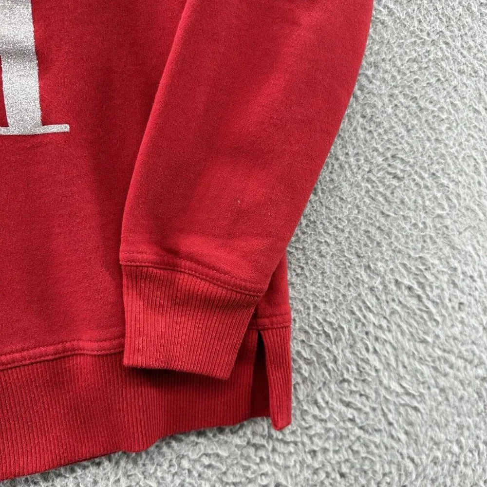 GAP‎ Sweatshirt Women's XS Red Graphic Glittered LOGO Crew Neck Sweatshirt XS